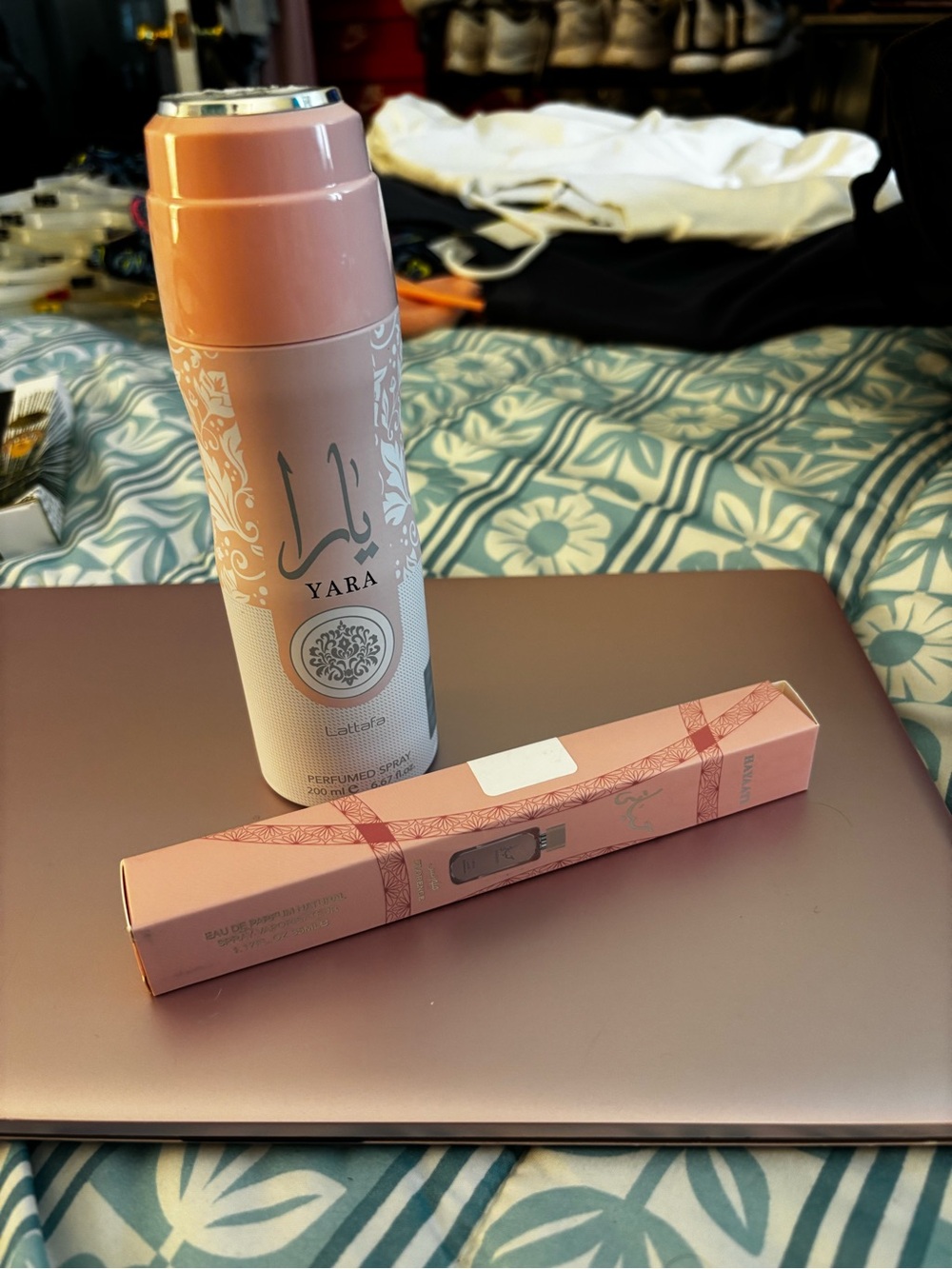 Ara Pink Perfume Body Spray and Roller Duo
